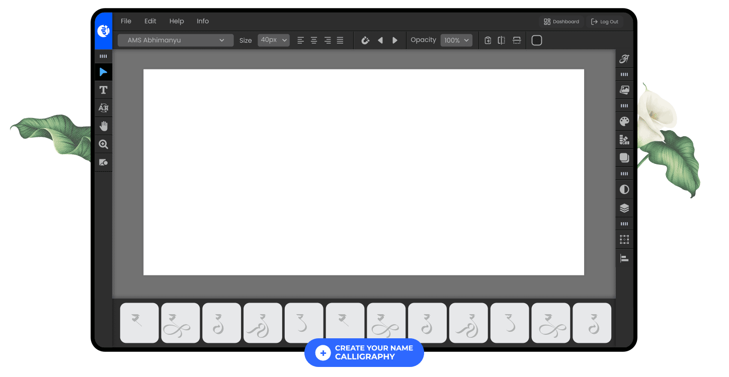 IndiaFont V5 - Calligraphy Software with 320+ fonts, variable letters, and one-click generation