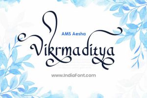 AMS Aesha English Calligraphy Font