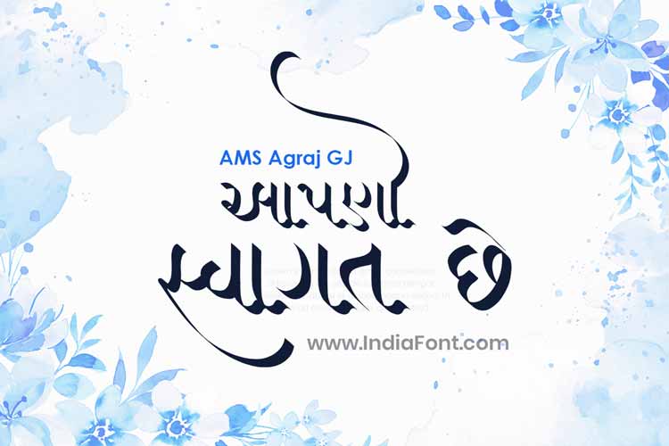 AMS Agraj Gujarati Calligraphy Font