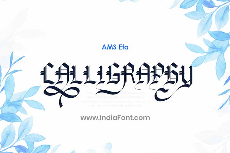 AMS Eta English Calligraphy Font