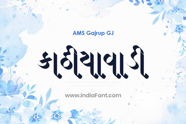 AMS Gajrup Gujarati Calligraphy Font