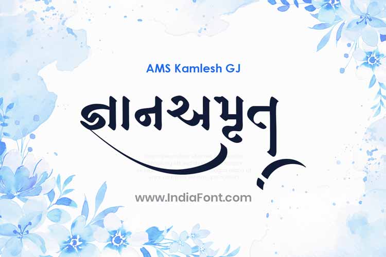 AMS Kamlesh Gujarati Calligraphy Font