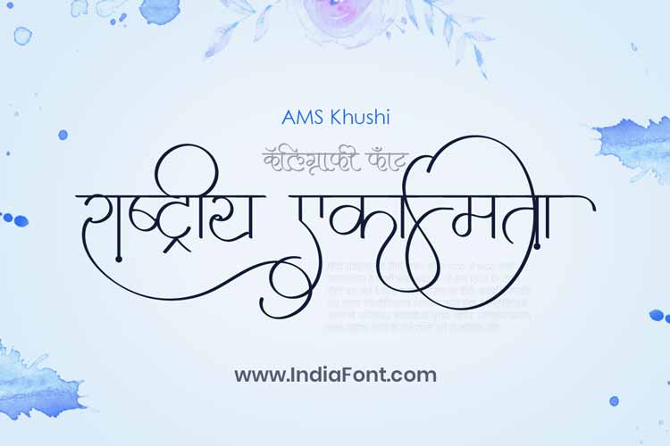 AMS Khushi Calligraphy Font