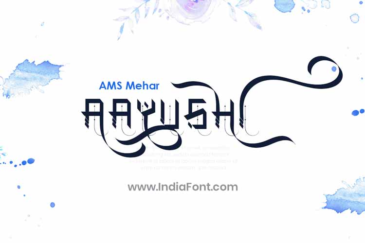 AMS Mehar English Decorative Font