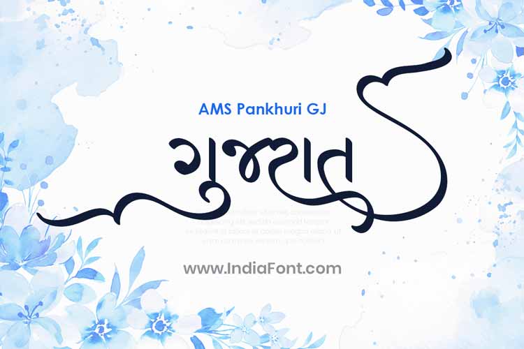 AMS Pankhuri Gujarati Calligraphy Font