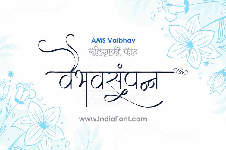 AMS Vaibhav Calligraphy Font