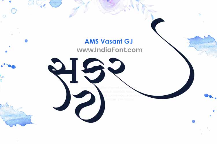 AMS Vasant Gujarati Calligraphy Font