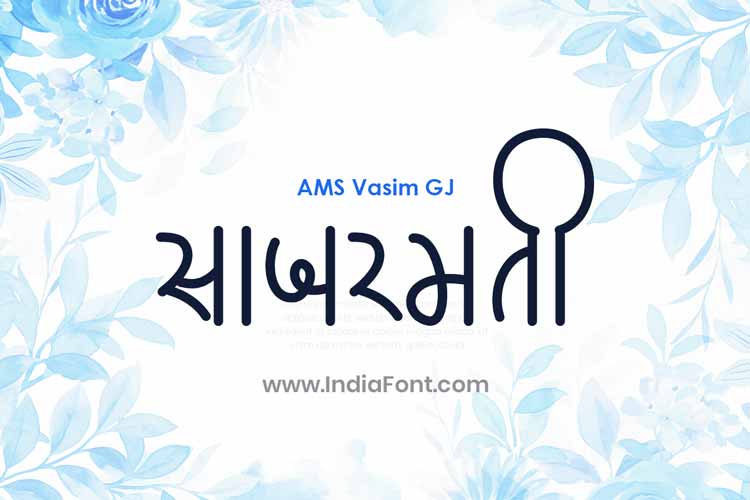 AMS Vasim Gujarati Publication Font