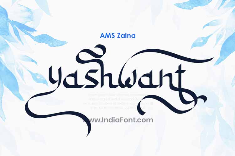 AMS Zaina English Calligraphy Font