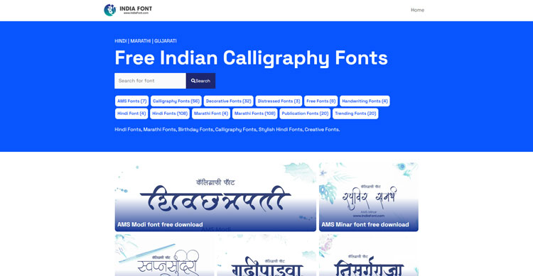 Free Hindi Fonts IndiaFont.in